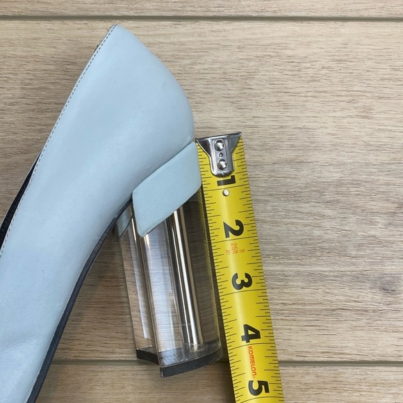 Miista London Eva Acrylic Heel Pastel Sky Blue Block Heels Pumps Round toe - Picture 16 of 16